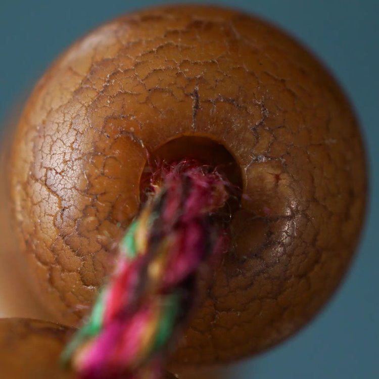 Vintage Tibetan Bodhi Root Monk Bead Bracelet