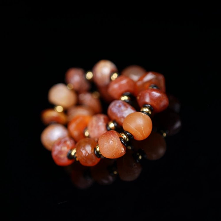 Vintage Tibetan Agate Wrist Mala Prayer Beads