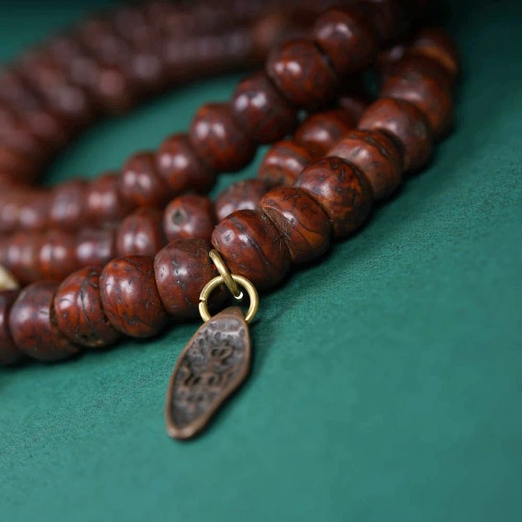 Vintage Tibetan Bodhi Seed Mala Necklace