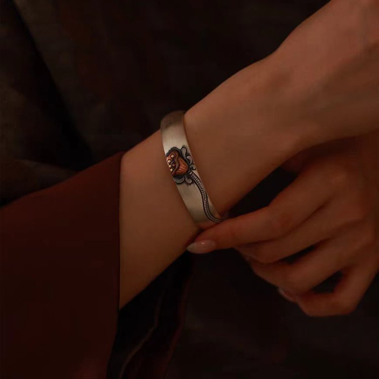 Lotus Seed Pod Cuff Bracelet