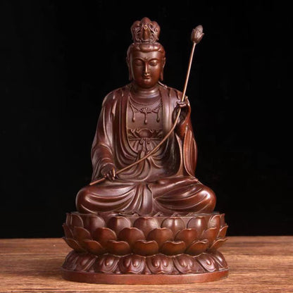 Guanyin Sitting Lotus Bud Statue