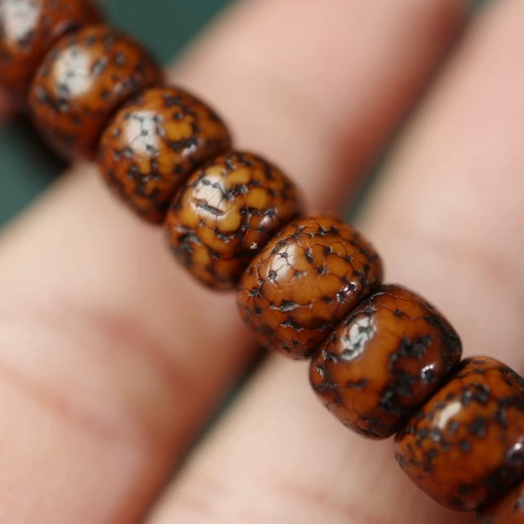 Antique Tibetan Star Moon Bodhi Seed Rosary Beads