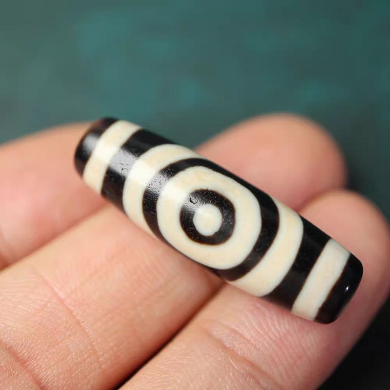 Samsara and Nirvana Talisman 2 Eye Dzi Bead