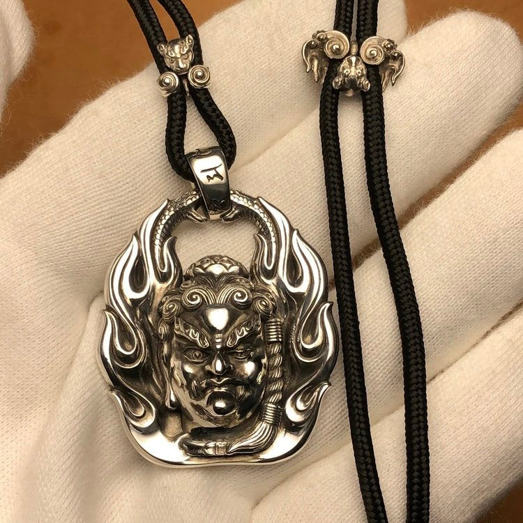 Flaming Fudo Myoo Pendant