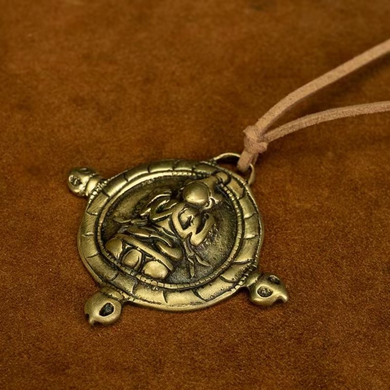 Vintage Tibetan Brass Guanyin Amulet