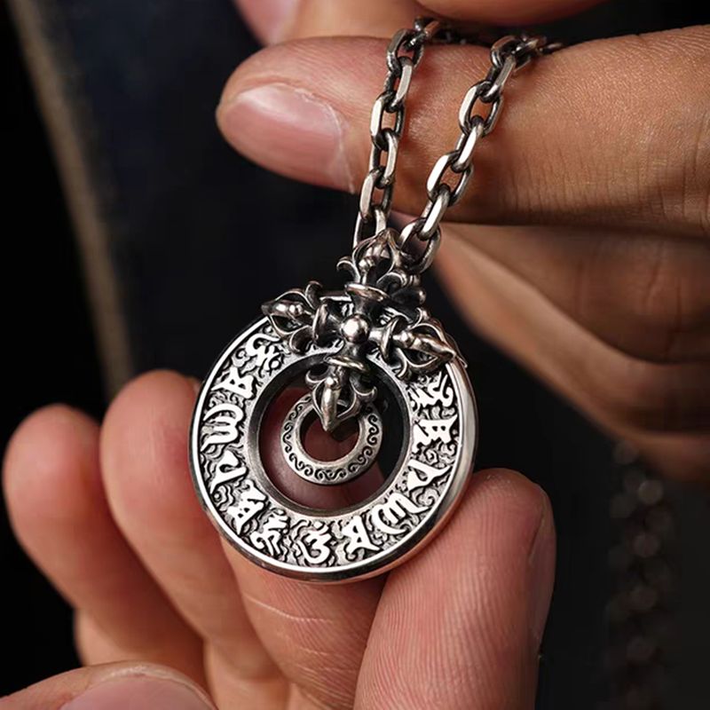 Om Mani Padme Hum Mantra Pendant Necklace