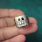 Vintage Tibetan Mammoth Ivory Skull Ring