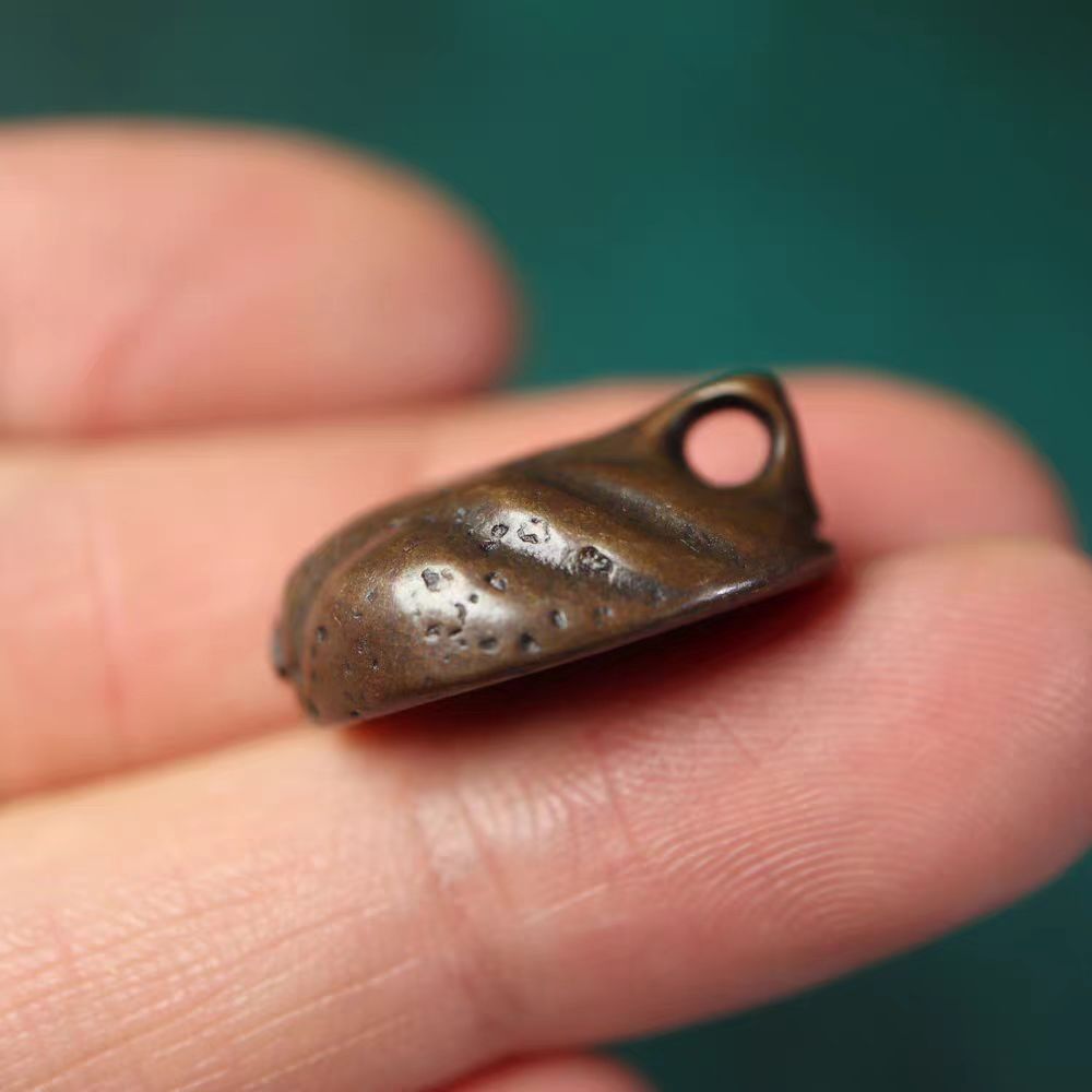 Vintage Tibetan Iron Green Tara Mantra Pendant