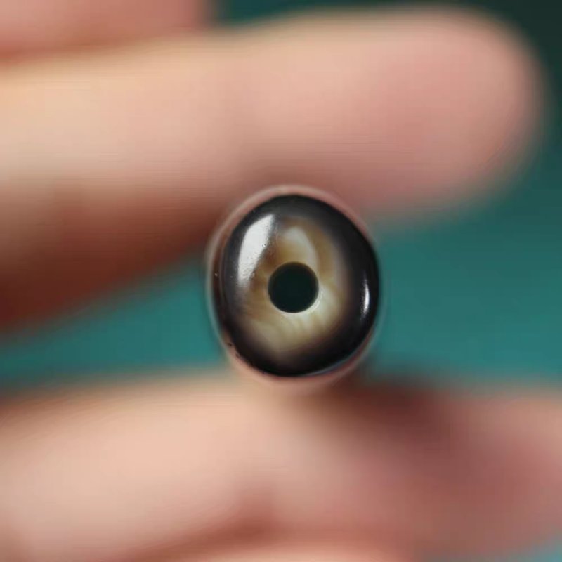Mastery of Buddhahood Amulet 3 Eye Dzi Bead