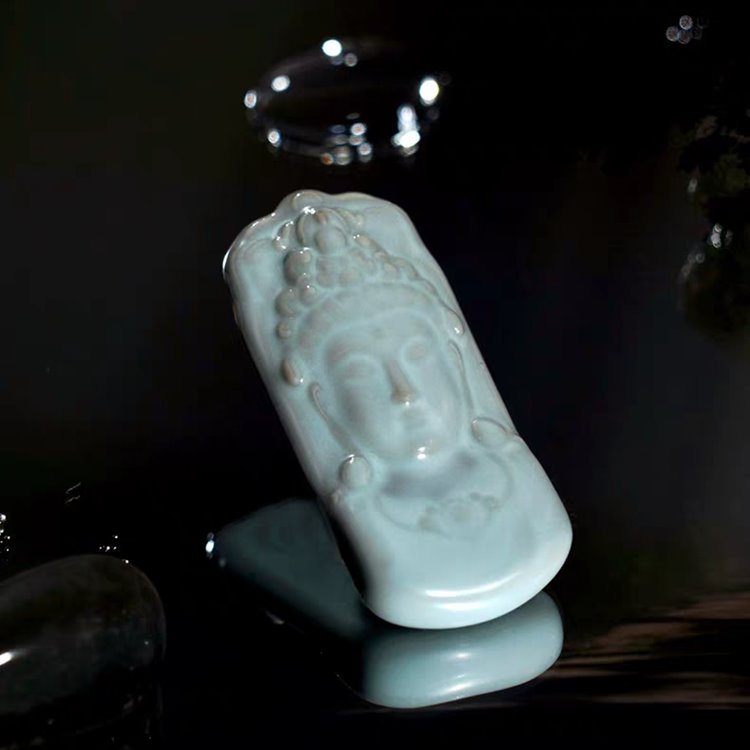 Porcelain Kwan Yin Pendant