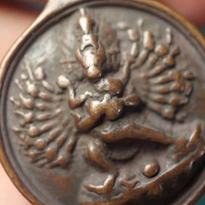Vintage Tibetan Copper Hayagriva Pendant