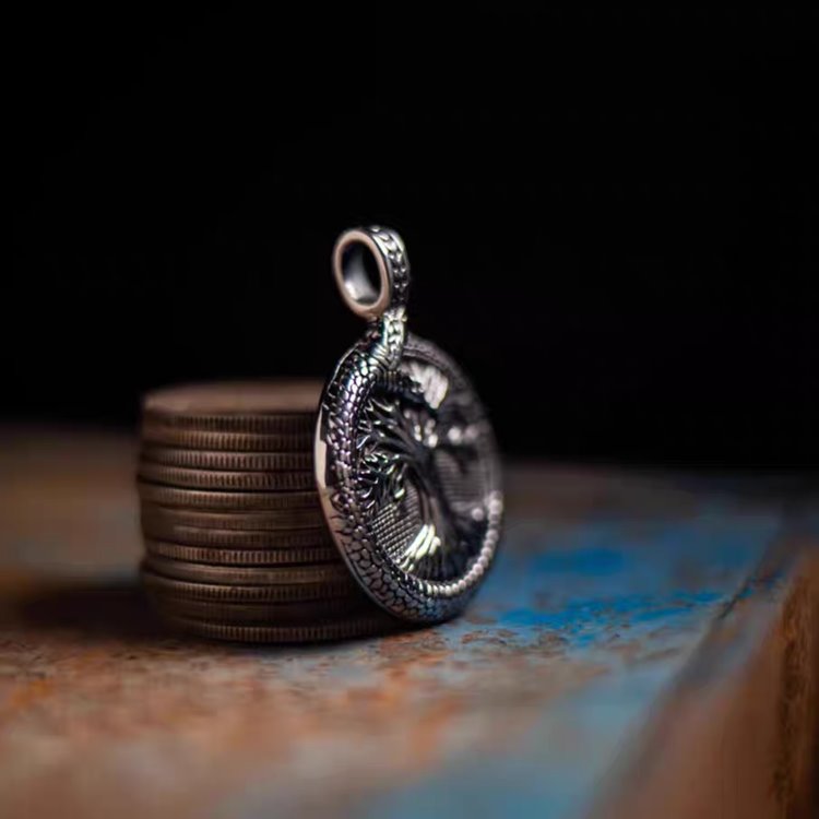 Yggdrasil Tree of Life Jörmungandr World Pendant