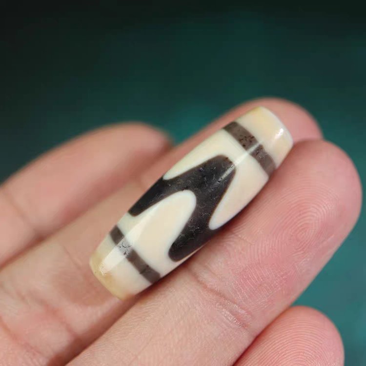 Shard of Unyielding Willpower Tiger Tooth Dzi Bead
