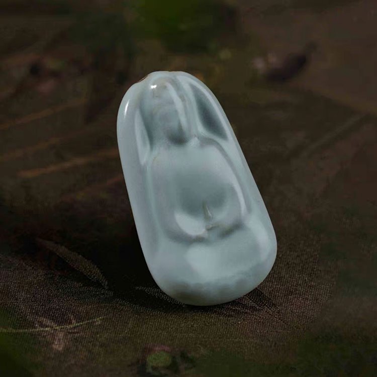 Guanyin Willow Branch Porcelain Pendant