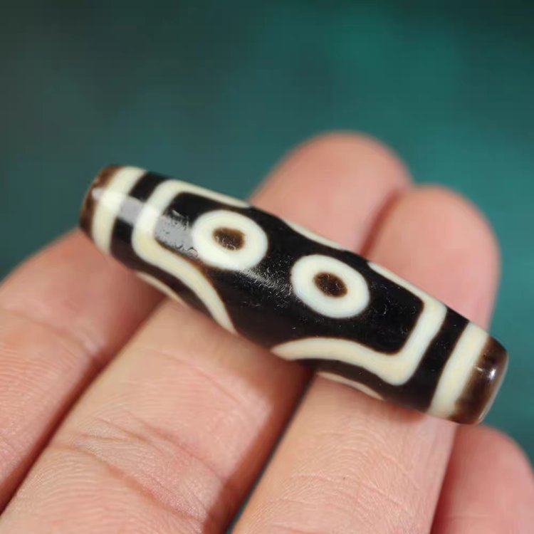 Talisman of Clarity and Wisdom 7 Eye Dzi Bead