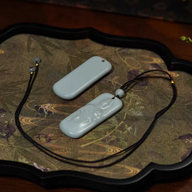 Porcelain Quan Yin Pendant