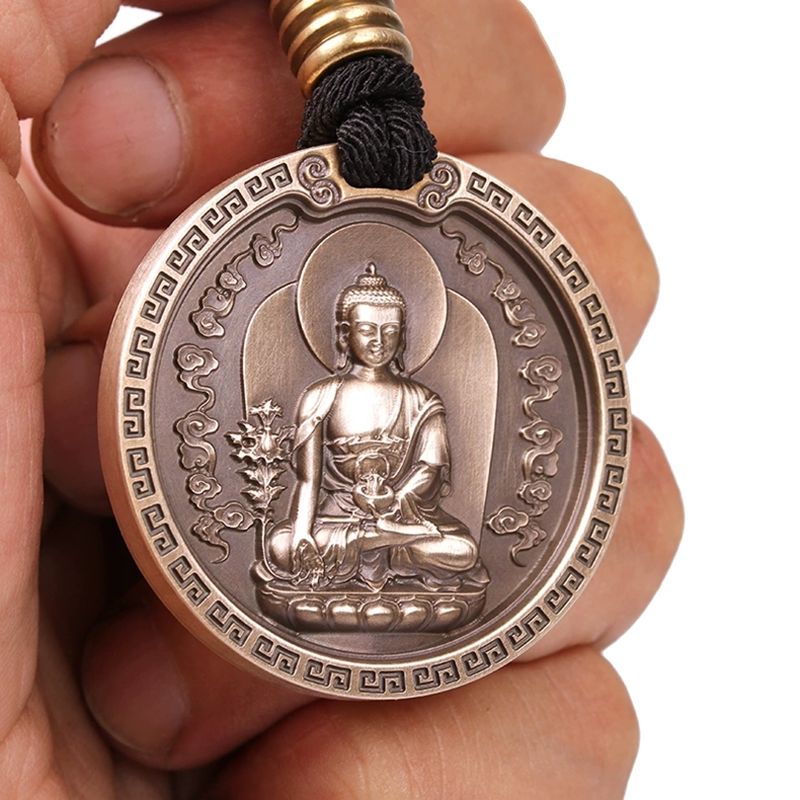 Brass Buddha Medallion Necklace