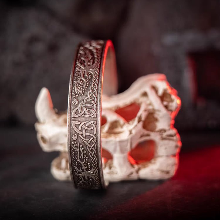 Yggdrasil Tree of Life Celtic Knot Cuff Bracelet