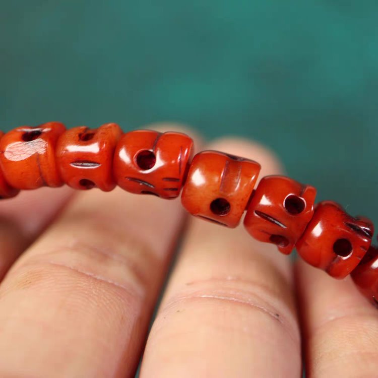 Tibetan Yak Bone Skull Beads