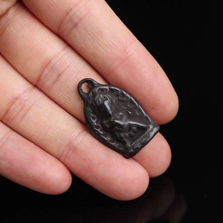 Vintage Tibetan Iron Yama Dharmaraja Charm