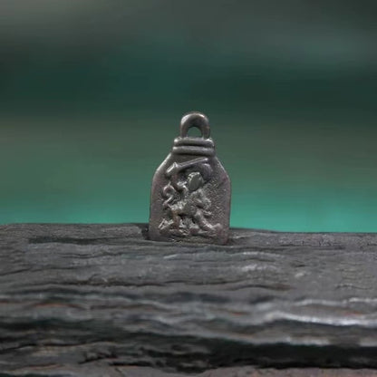 Old Tibetan Iron Manjushri Charm