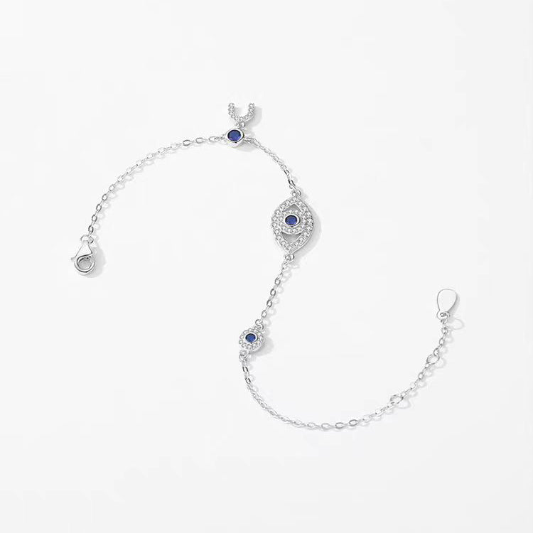 925 Sterling Silver Evil Eye Bracelet