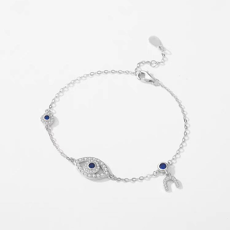 925 Sterling Silver Evil Eye Bracelet-Mantrapiece