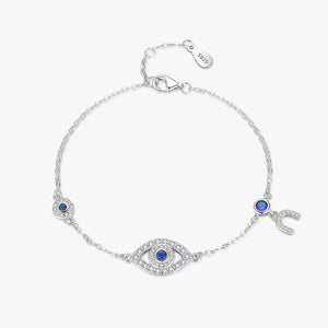 925 Sterling Silver Evil Eye Bracelet-Mantrapiece