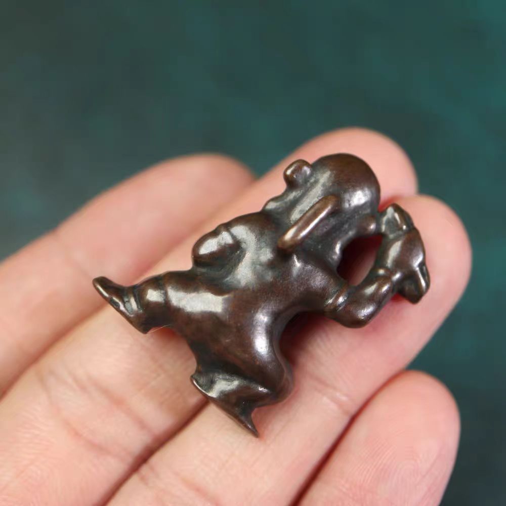 Vintage Tibetan Meteoric Iron Vajrapani Amulet