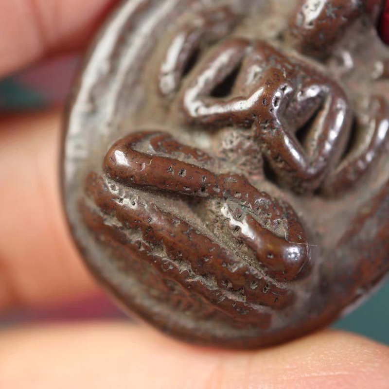 Vintage Tibetan Meteoric Iron Guan Yin Pendant