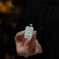 Blue Porcelain Ceramic Dhyana Mudra Buddha Pendant
