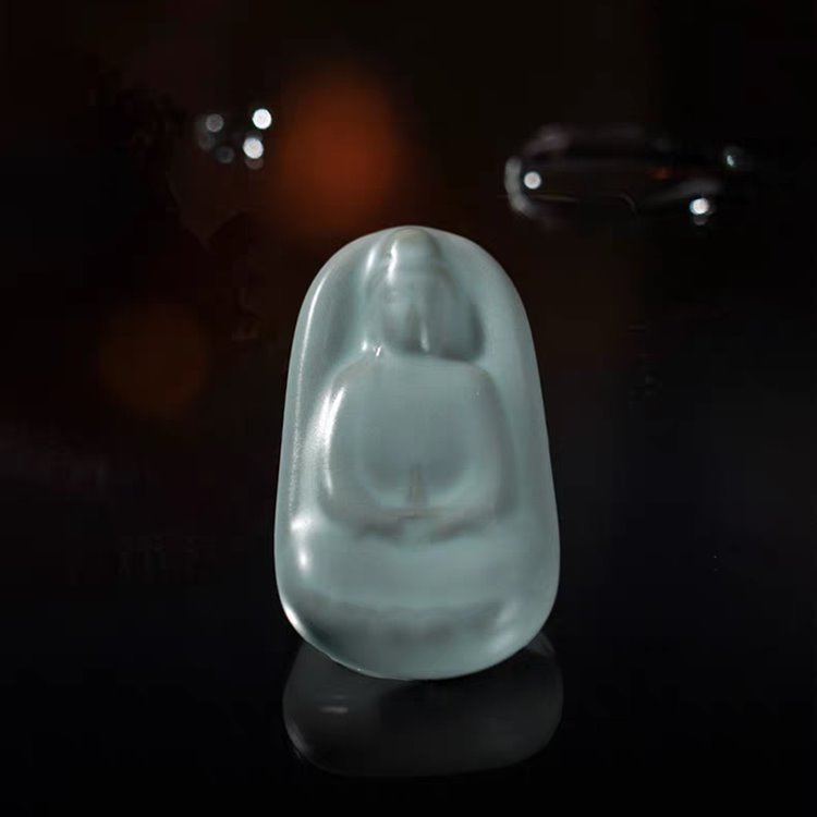 Guanyin Willow Branch Porcelain Pendant