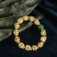 Old Tibetan Ceramic Bead Skull Wrist Mala