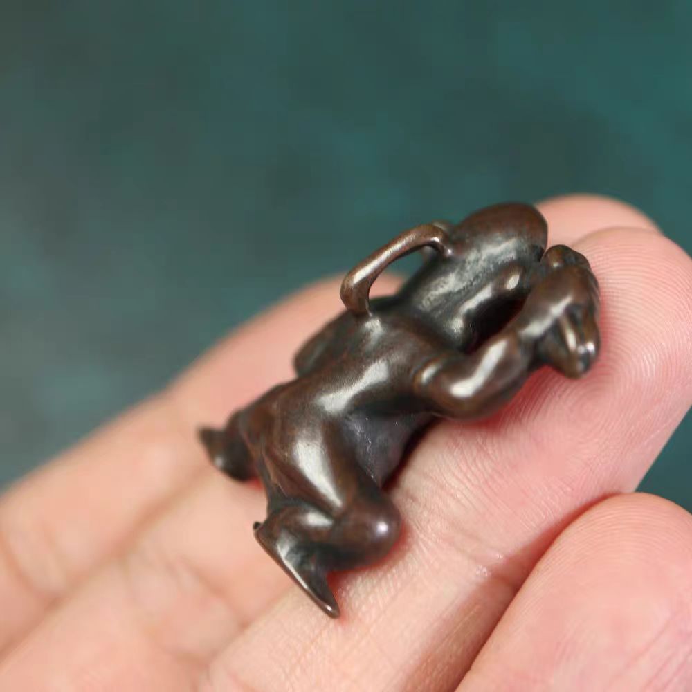 Vintage Tibetan Meteoric Iron Vajrapani Amulet