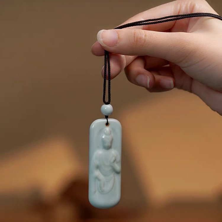 Porcelain Quan Yin Pendant