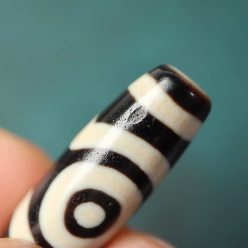 Samsara and Nirvana Talisman 2 Eye Dzi Bead