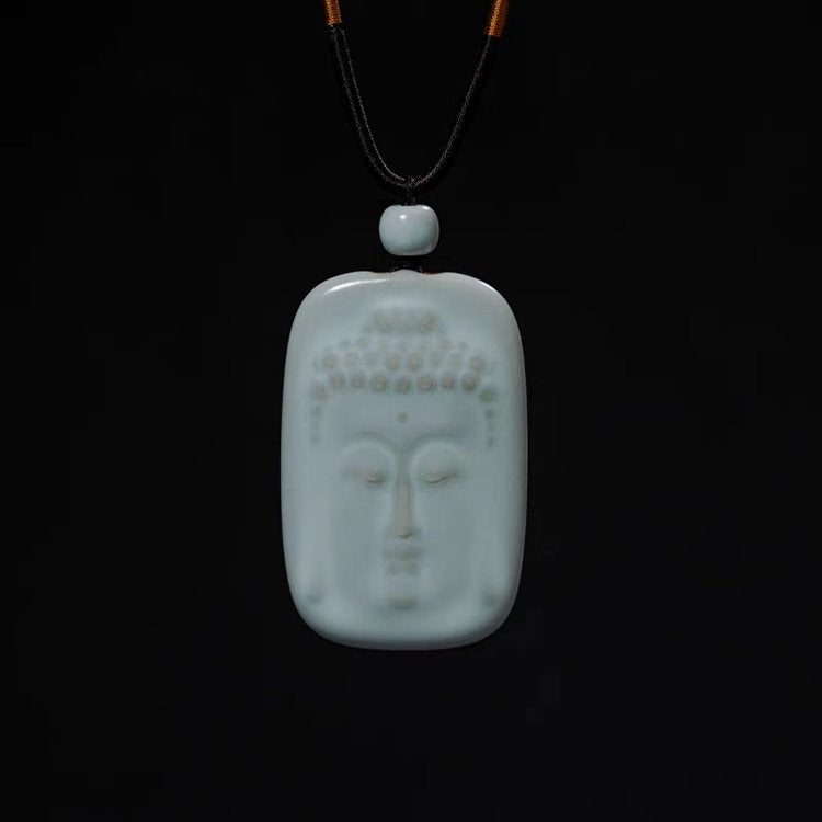 Porcelain Ceramic Buddha Portrait Pendant