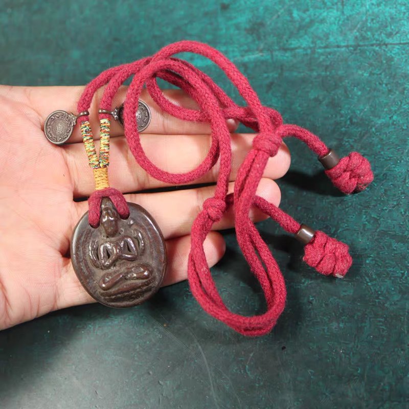 Vintage Tibetan Meteoric Iron Guan Yin Pendant