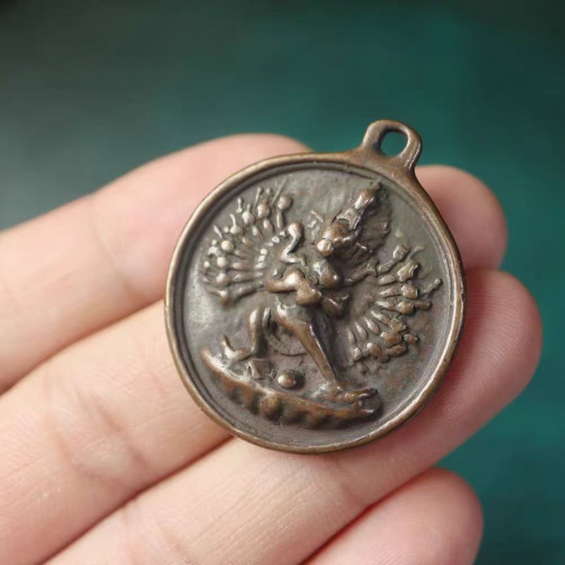 Vintage Tibetan Copper Hayagriva Pendant