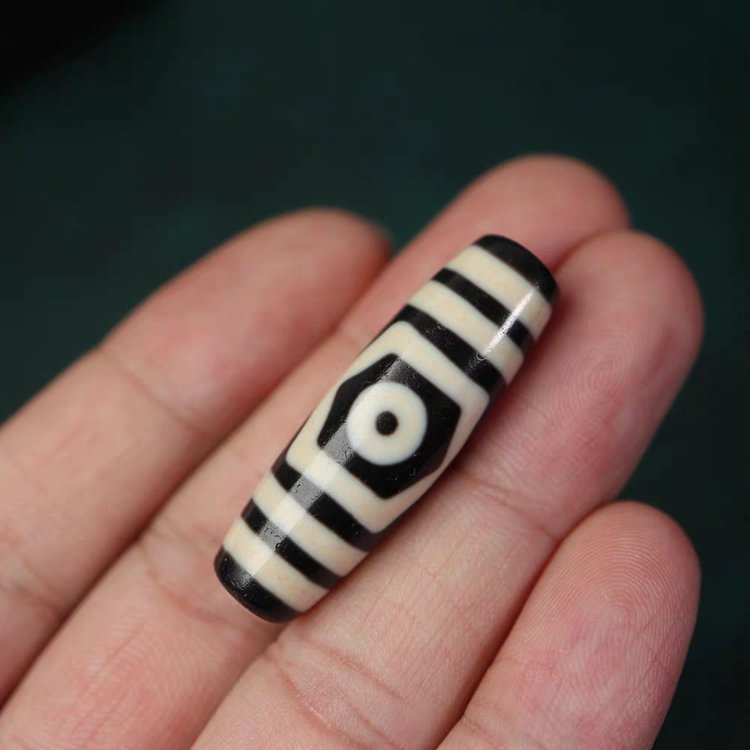 Triple Blessings 3 Eye Dzi Bead