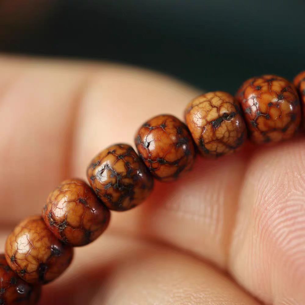 Antique Tibetan Star Moon Bodhi Seed Rosary Beads