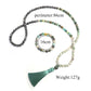 African Turquoise Amazonite Mala Bead Necklace