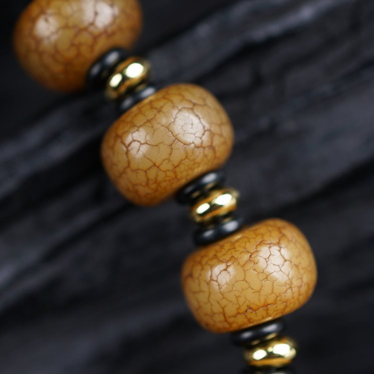 Aged Bodhi Root Tibetan Prayer Bracelet