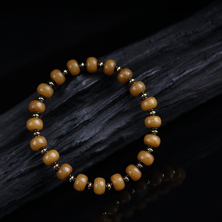 Aged Bodhi Root Tibetan Prayer Bracelet