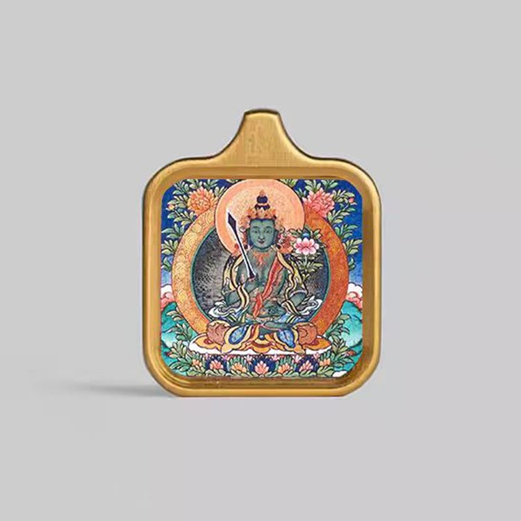 Square-Framed Akashagarbha Thangka Pendant