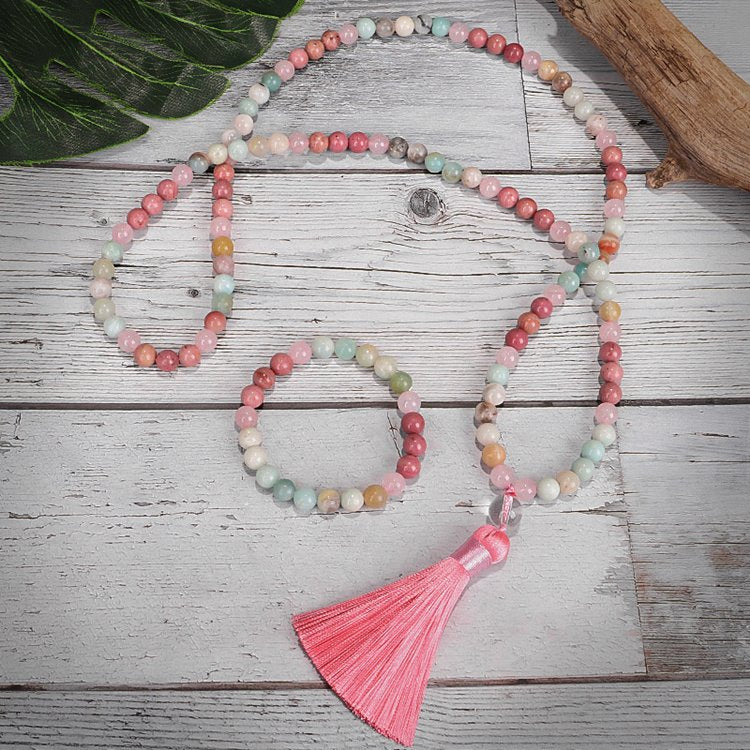 Amazonite Mala Necklace-Mantrapiece