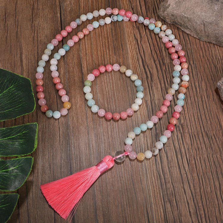 Amazonite Mala Necklace-Mantrapiece