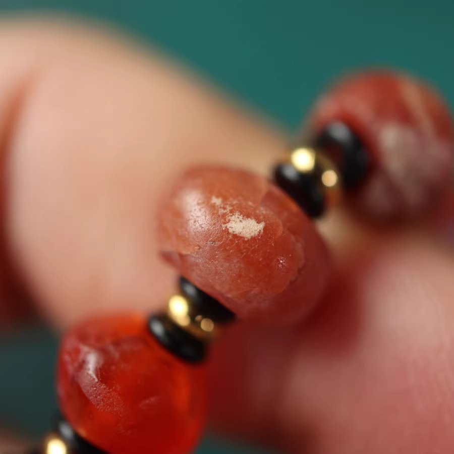 Antique Agate Tibet Mala Bracelet