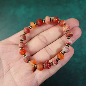 Antique Agate Tibet Mala Bracelet