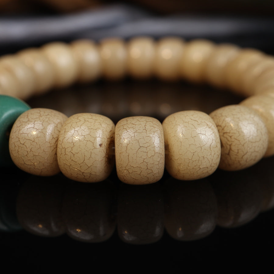 Antique Bodhi Root Tibetan Wrist Mala